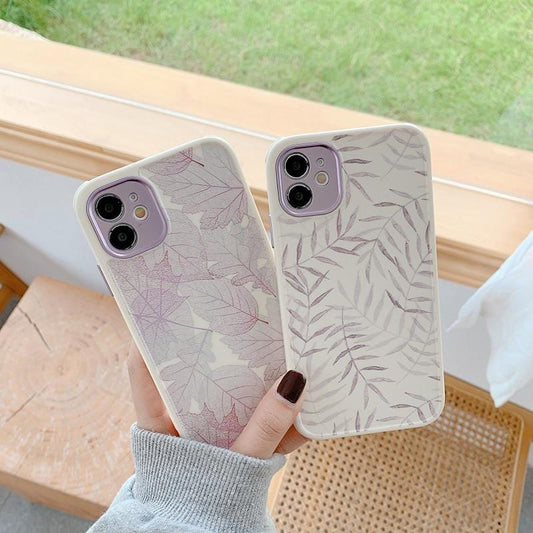 Vintage Leaves Shockproof iPhone Case