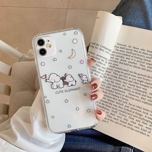 Cartoon Elephant Shockproof iPhone Case