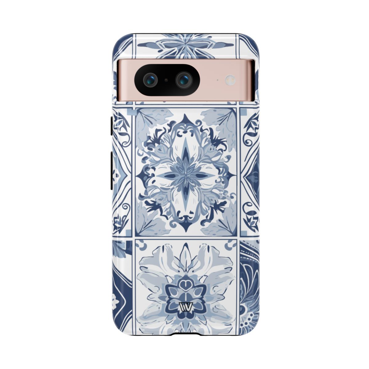 BLUE WHITE TILE | Tough Phone Case